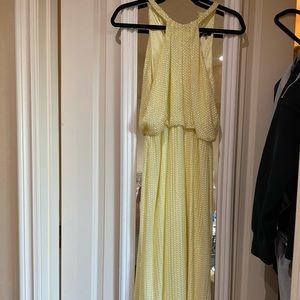 Parker Black Long beaded dress yellow